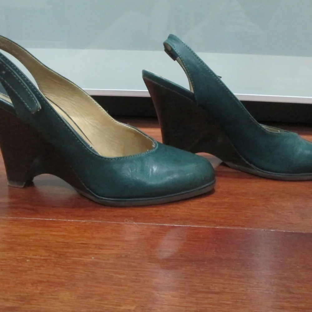 MARNI Leather Wedge Slingbacks Size 6